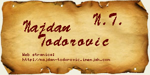 Najdan Todorović vizit kartica